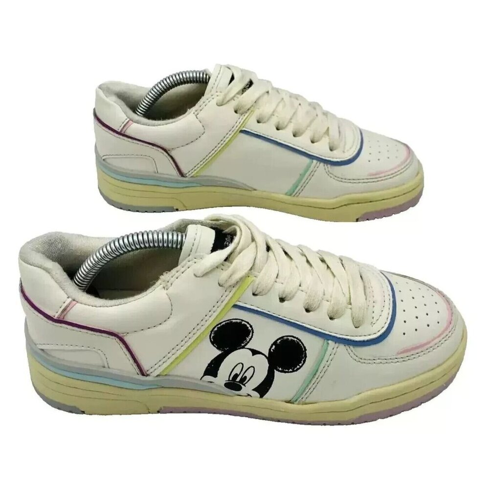 Zara Shoes Youth Size US 3/EU 35 White Disney Mickey Mouse Rare Kids Cartoon